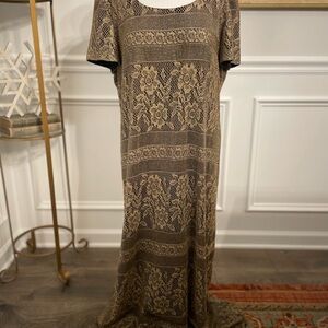 Jessica Howard Vintage Lace Maxi Dress
